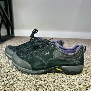 Dansko Paisley EU 42 US 11.5-12 Black Purple Leather Shoes Vibram Soles
